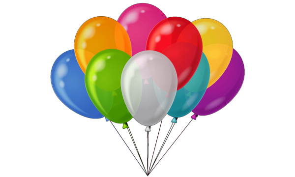 Шарики на прозрачном фоне