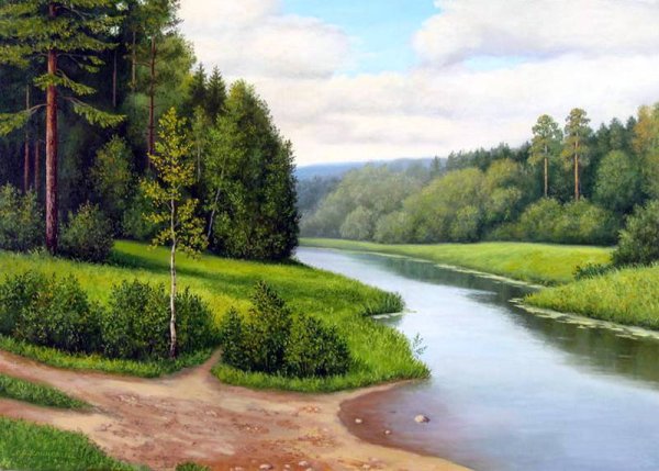 Речка мультяшная