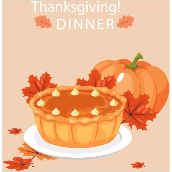 Тыквенный пирог вектор