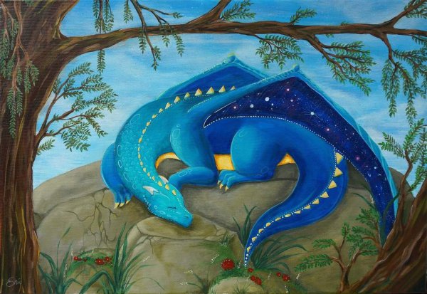 Дракон лежит