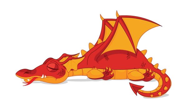 Спящий дракон мультяшный