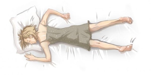 Поза сна на животе