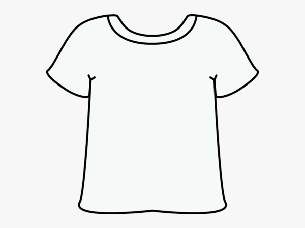 Футболка контур на прозрачном фоне
