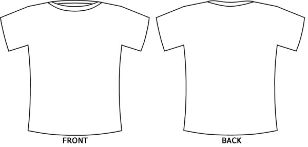 Макет футболки для печати