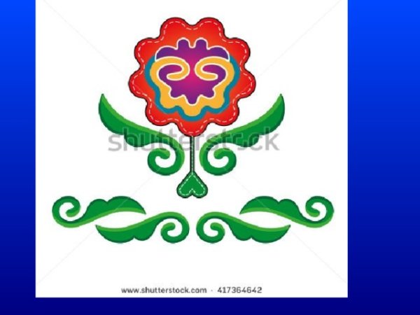 Татарский национальный орнамент тюльпан