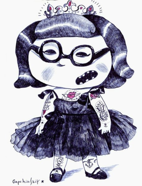 Смешная злая девочка