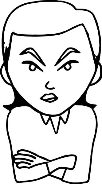 Злое лицо рисунок