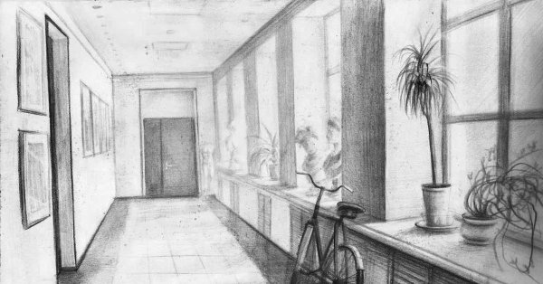 Коридор карандашом