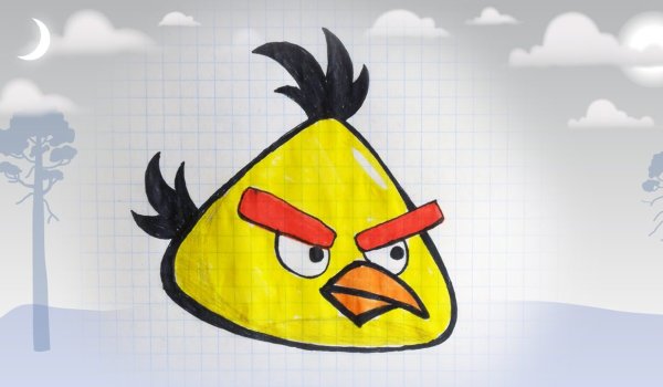 Рисование Энгри бердз