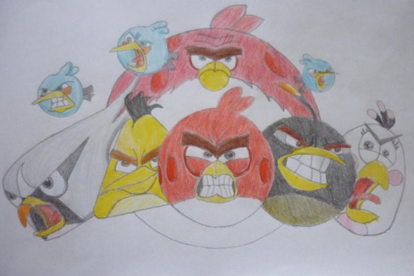 Нарисовать Энгри бердз