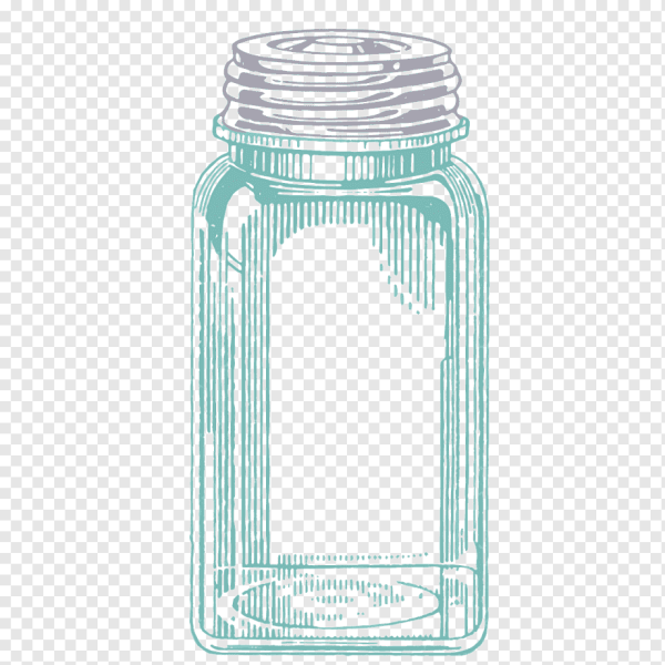 Банка стеклянная нарисованная