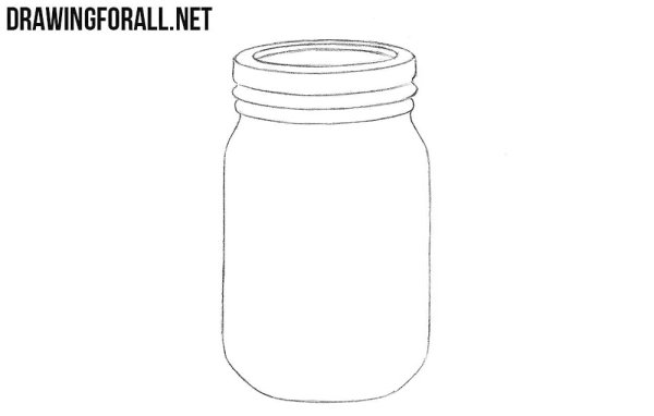 Трафарет стеклянной банки