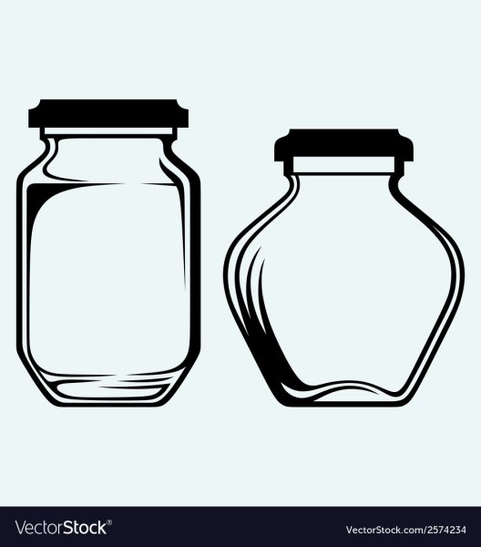 Банка стеклянная контур