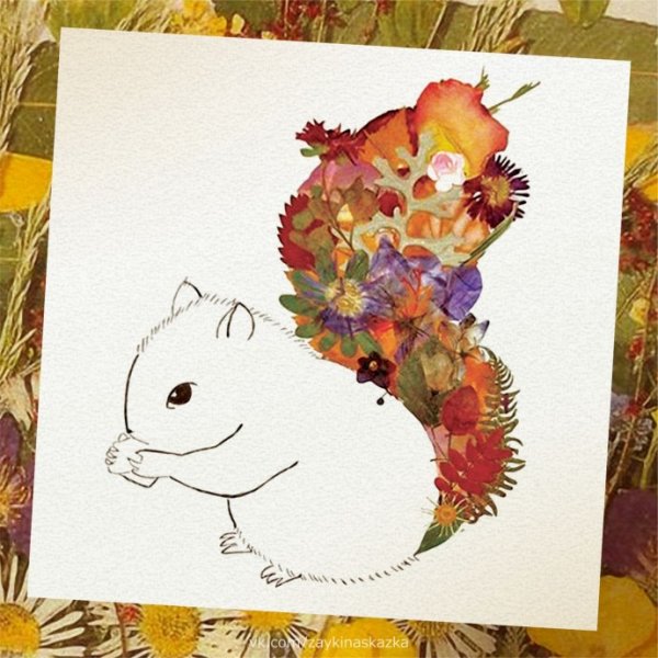 Аппликация из гербария