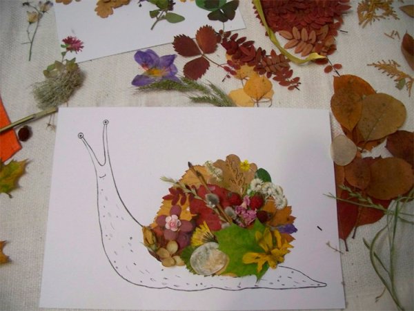 Осибана из сухих листьев