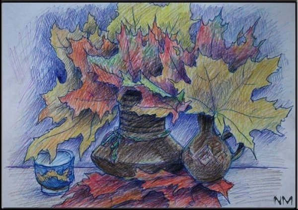 Графика цветными карандашами