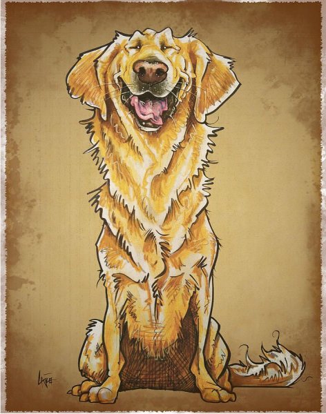 Золотая собака арт