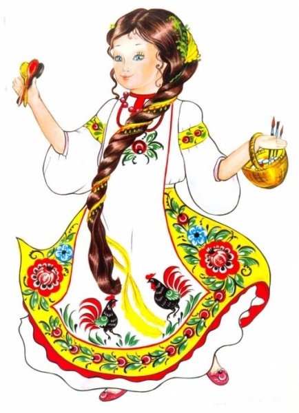 Рисунок русской девушки