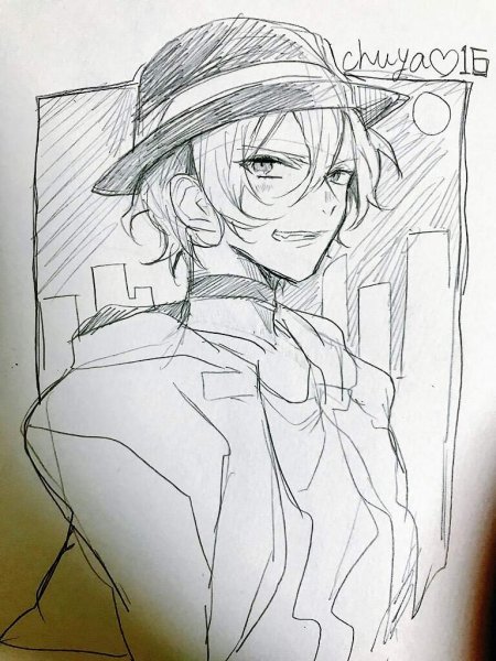 Чуя Накахара для срисовки