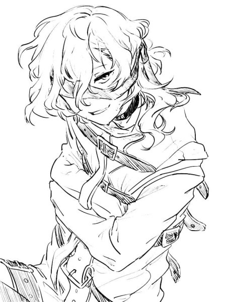 Чуя Накахара скетч