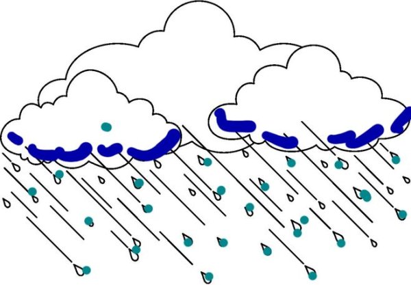 Косой дождь рисунок