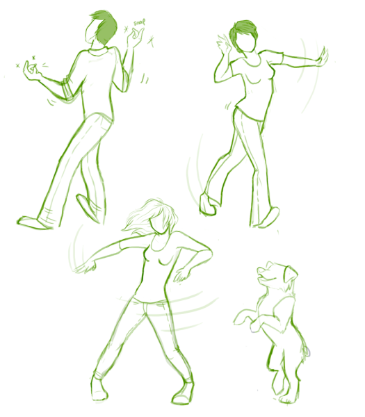 Позы человека в движении