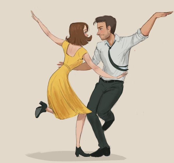 Танцующие люди арт