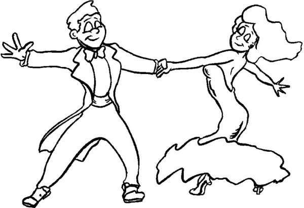 Рисунок танцующих людей