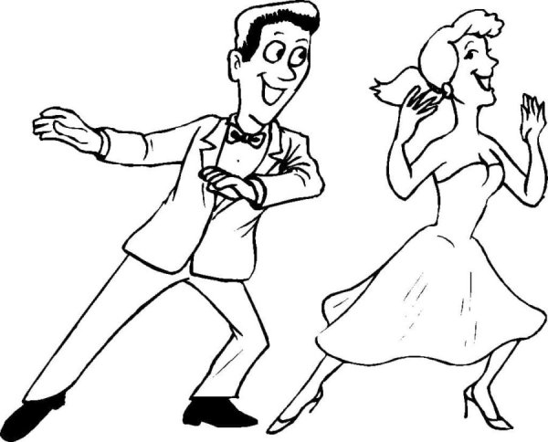 Рисунок танцующих людей