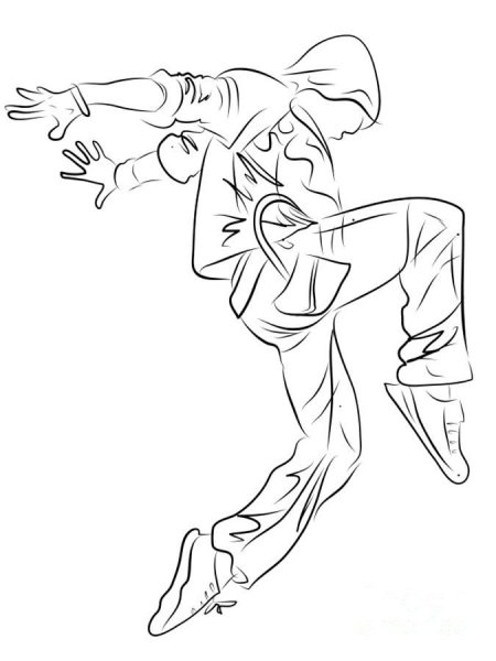 Танцор раскраска