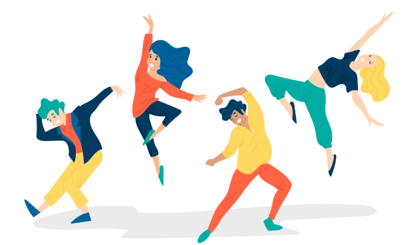 Человек танцует рисунок