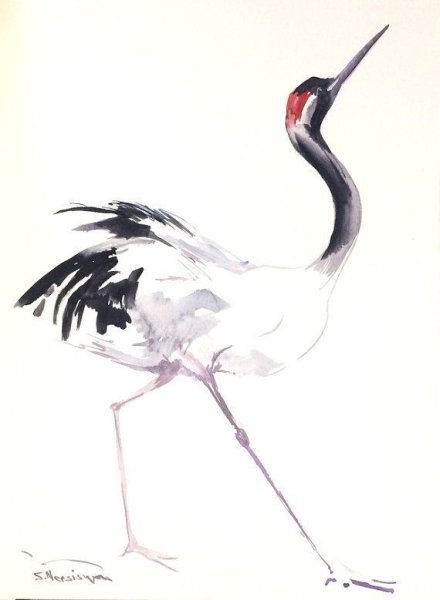 Рисуем японский журавль