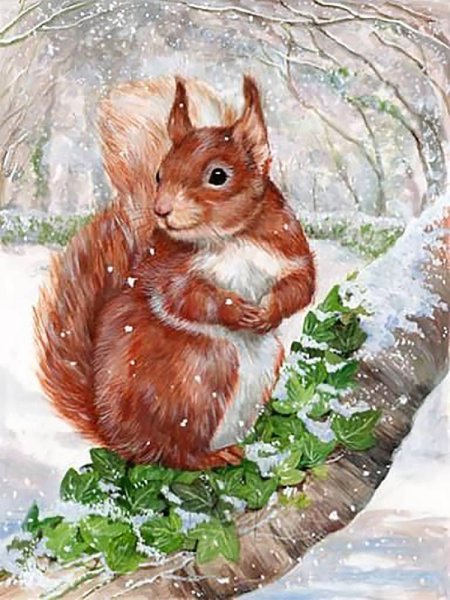 Зимние иллюстрации с животными