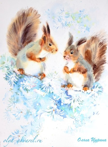 Ольга Цурина акварель картины