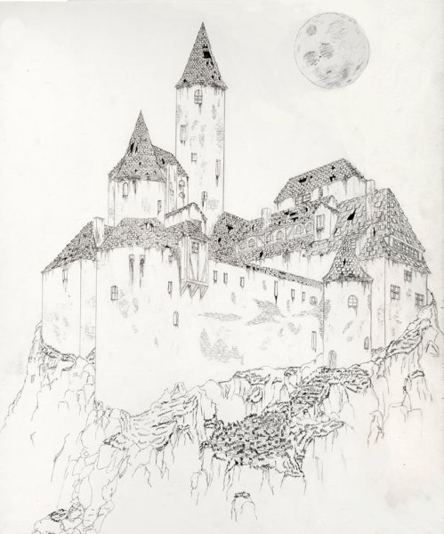 Трансильвания замок Дракулы вектор