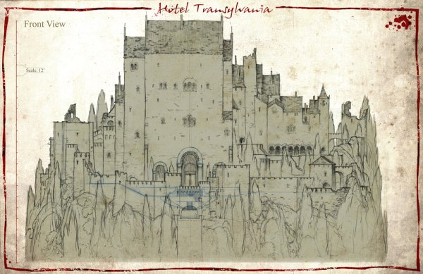 Замок Бран Трансильвания фасад чертеж