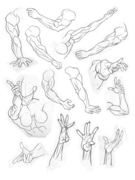 Референсы рук сбоку