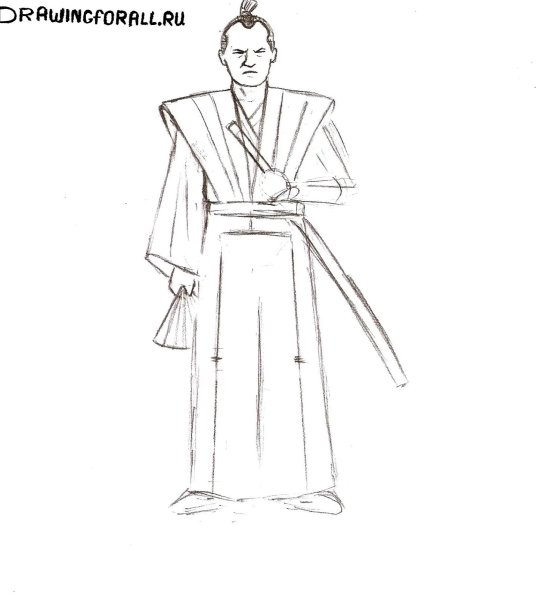 Эскиз древнего китайского костюма