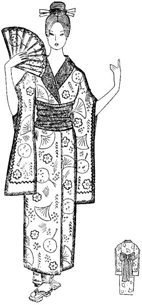 Кимоно рисунок