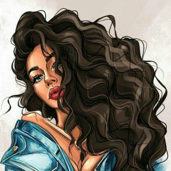 Поп арт девушка брюнетка