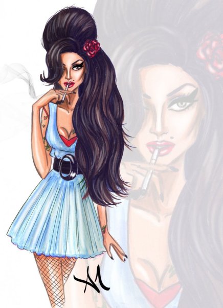 Нарисованные гламурные девушки