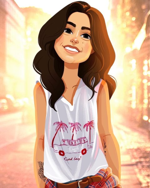 Мультяшная девушка