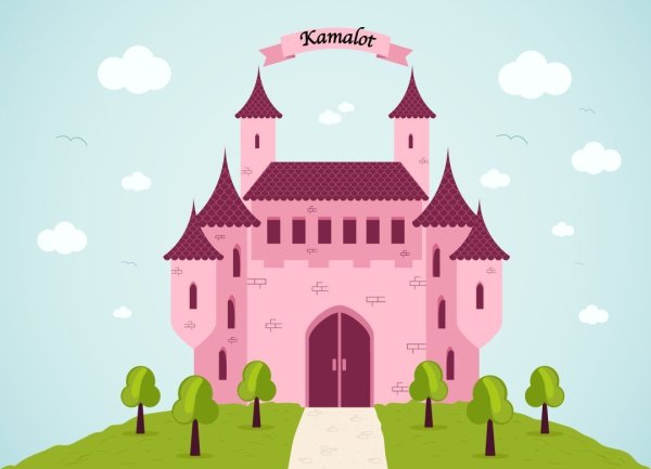 Замок принцессы вектор