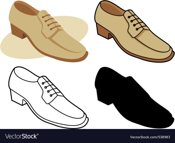 Ботинки мужские вектор