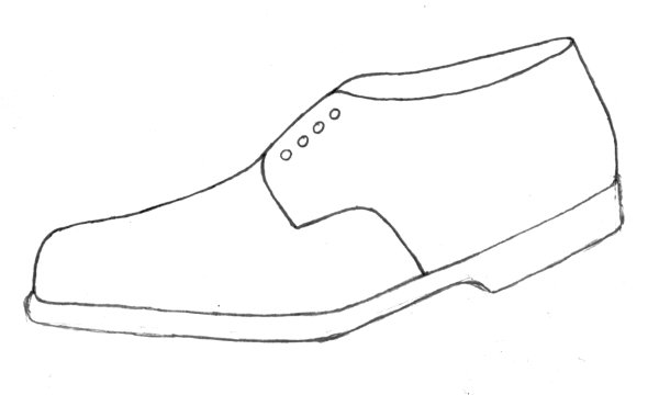 Туфли мужские эскиз