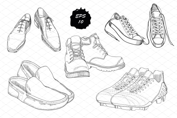 Мужская обувь нарисовать