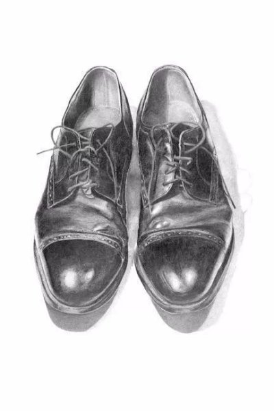 Мужские туфли акварель