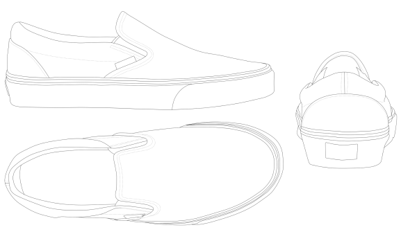 Кеды Ванс вид сбоку
