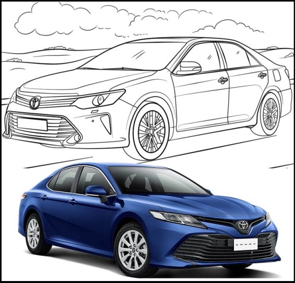 Toyota Camry 2012 drawing