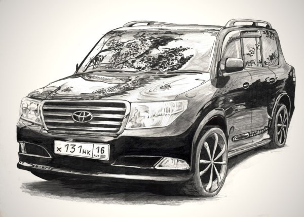 Тойота ленд круйзер 200 для рисования
